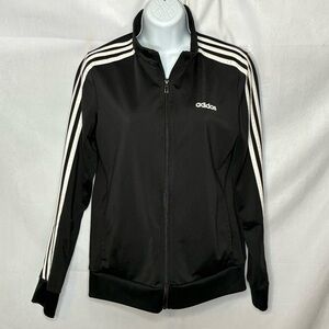 Adidas Black Tricot Track Jacket size Medium